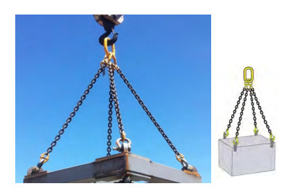 Aanpasbare lengte Lifting Chain Sling met polijst oppervlaktebehandeling