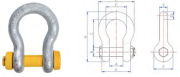 Gegalvaniseerde duurzaamheid Sling Hardware en accessoires Veiligheidsfuncties voorkomt toevallig losschroeven van pin