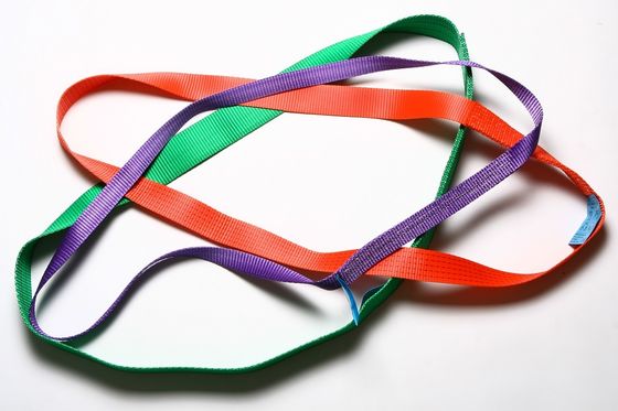 Gecertificeerde polyester webbing sling platte web sling voor kraanheffen met trekproefcertificering vóór levering
