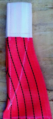 Groene polyester webbing sling met 10 1 veiligheidsfactor en platte oog eind fittings
