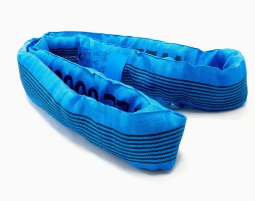 12 ton polyester eindeloze ronde sling 10,0 meter Superieure flexibiliteit voor complexe rigging